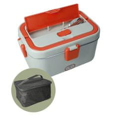 Brandani Termo posoda za prenos hrane, Lunch Box 1,8l / sivo-rdeča / inox, pvc