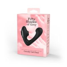 Fifty Shades of Grey Dvojni stimulator z Air funkcijo Fifty Shades of Grey - Greedy Girl Duet, črn
