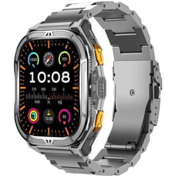 ARMODD Titan GPS Srebrni kovinski trak