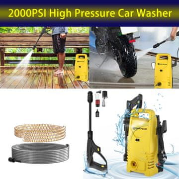 KJB Električni visokotlačni čistilnik za avtomobile z nastavljivo šobo