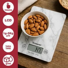 Beper Digitalna kuhinjska tehtnica iz belega marmorja