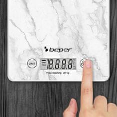 Beper Digitalna kuhinjska tehtnica iz belega marmorja