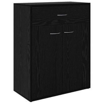 Vidaxl Strani šal Črna Orehovina 60 x 30 x 75 cm Konstruiran les