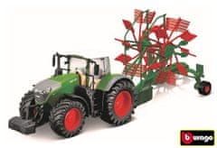 BBurago - FARMLAND, Fendt 1050 Vario z vrtljivimi grabljami, 10 cm