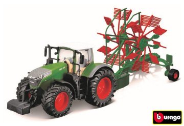 BBurago - FARMLAND, Fendt 1050 Vario z vrtljivimi grabljami, 10 cm