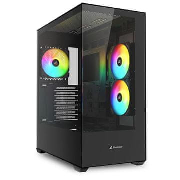 Sharkoon SK6 ARGB midiATX okno črno ohišje