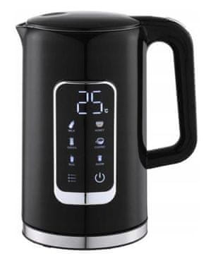 PLATINET ELEKTRIČNI ČAJNIK LCD 1,7L 5 TEMPERATUR + 450 ML POTOVALNI VRČ, ČRN