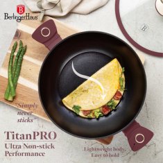 Ponev Wok s pokrovom in površino iz titana 30 cm Leonardo Collection BH-8035
