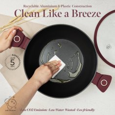 Ponev Wok s pokrovom in površino iz titana 30 cm Leonardo Collection BH-8035