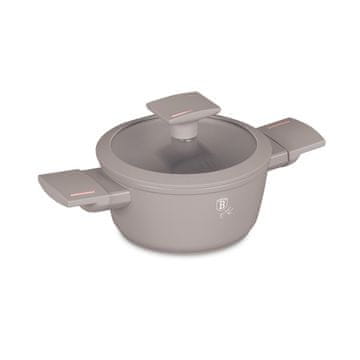 Posoda s titanovo površino in pokrovom za otroke 14 cm Taupe Collection BH-8286