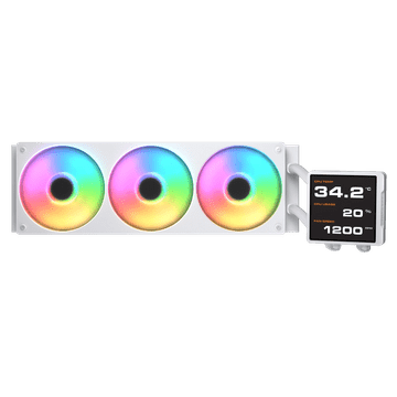 Cougar Poseidon Vistek Pro ARGB 240 vodno hlajenje za procesor, belo (CGR-PSDVPRGB-W-240)
