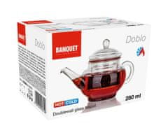 Banquet Čajnik DOBLO 0,28l steklo. z dvojno steno