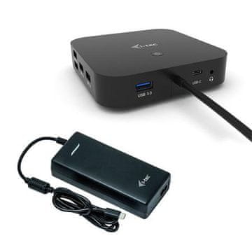 I-TEC Priključna postaja USB-C z dvema zaslonoma in Power Delivery 100 W + univerzalni polnilec 112 W