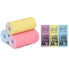 Verkgroup 3x barvne nadomestne rolice termalnega papirja za foto termični tiskalnik