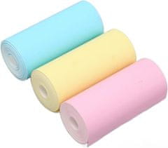 Verkgroup 3x barvne nadomestne rolice termalnega papirja za foto termični tiskalnik