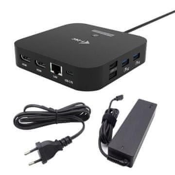 I-TEC USB-C Dual HDMI Docking Station s Power Delivery 100W + Universal Charger 100W