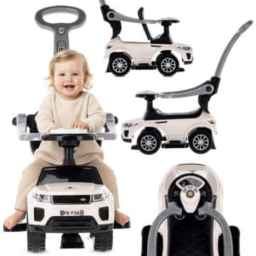 shumee Otroška hojica za potisk z ročajem in objemko Sport car bela