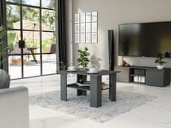 shumee Majhna pravokotna klubska mizica Antracit 55 x 60 x 80 cm Modern A1