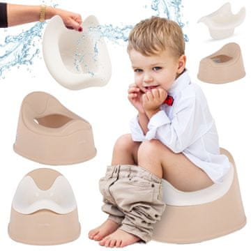 shumee Sun Baby protizdrsna kahlica z odstranljivim vložkom, stabilna, bež, bela