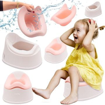 shumee Sun Baby protizdrsna kahlica z odstranljivim vložkom, stabilna, bela, roza