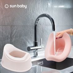 shumee Sun Baby protizdrsna kahlica z odstranljivim vložkom, stabilna, bela, roza