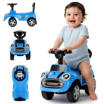 shumee Avtomobilček za potisk GO GO Fassion moder