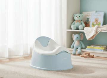 shumee Sun Baby nedrseča kahlica z odstranljivim vložkom, stabilna, modra, bela