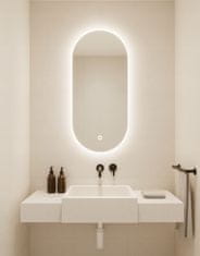 shumee Ovalno LED ogledalo 70x110 z dotikalnim stikalom, vodoodporno IP65 LUNA