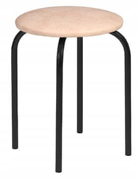 shumee Jedilni stol EKO USNJE LOFT črno kovinsko ogrodje Firnitex