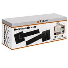 Ruhhy Moderna notranja kljuka za vrata - mat črna, tiho delovanje