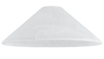 shumee KITAJSKI senčnik za svetilko, stožčast, Ø30cm, steklo, mat, bel, Alfa