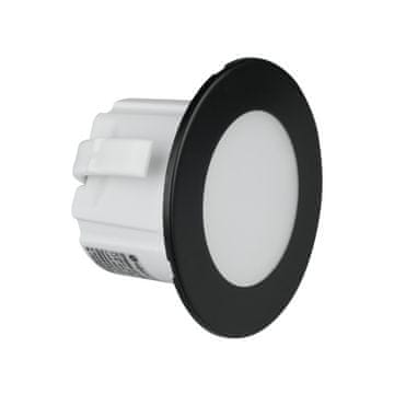 shumee LED stopniščna svetilka 1,2 W okrogla Ø7,8 cm mat črna DPM