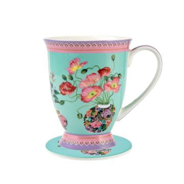 Maxwell & Williams Skodelica s podstavkom Jardin Poppy 300ml / porcelan, pluta