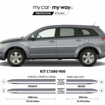 shumee Kromirane zaščitne letve za vrata Dodge Journey 05-19