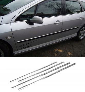 shumee Peugeot 407 SW Karavan - KROMIRANE ZAŠČITNE LESTVICE ZA BOČNA OKNA