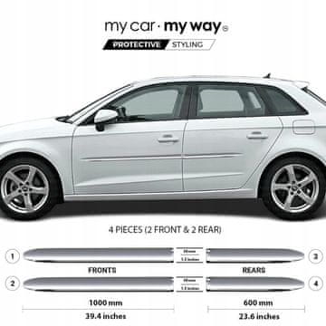 shumee Audi A3 Sportback 12+ kromirane zaščitne letve za vrata