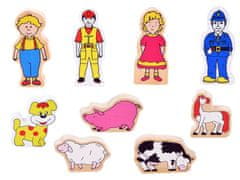 shumee Veliki KOMPLET lesenih figuric vlaka na baterije, 80 kosov ZA3573