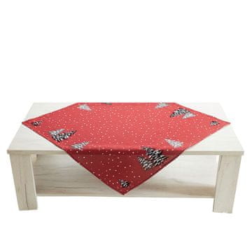 shumee Božični prt 85x85 Snežno rdeča magija