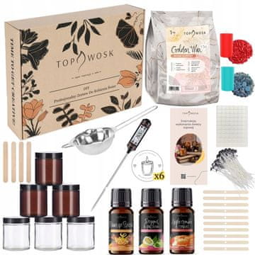 shumee SREDNJI komplet za izdelavo sojinih sveč, idealen za DARILO