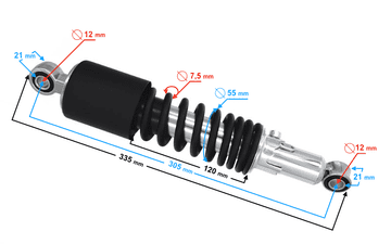 shumee Zadnji amortizer Classic 125