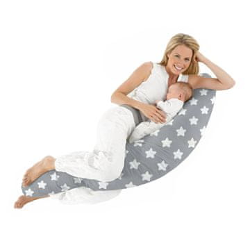 shumee Velika nosečniška blazina Croissant Cocoon Boomerang za spanje na boku in dojenje - siva medenjaki