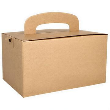Papstar Škatla za malico z ročajem 22,5 x 15,5 x 12,5 cm 20 kosov.