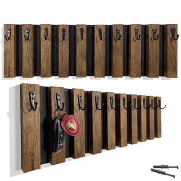 shumee Lesen obešalnik za ključe Lamele 60 cm rjave barve