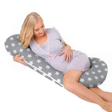 shumee Nosečniška blazina tipa C za spanje na boku in dojenje - siva medenjakica