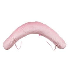 shumee Velika nosečniška blazina Velvet Cocoon Boomerang za spanje na boku in dojenje - roza