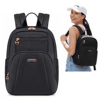 shumee Črn ženski mestni nahrbtnik, eleganten in vodoodporen, 9,3 l, za 10,9-palčni iPad, modna izbira za vsakodnevno uporabo. CHANTRIA CB770Črna.