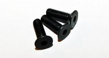 shumee M2X10 ČRNI KONIČNI VIJAK S ŠESTRANSKIM NASADNIM KLJUČEM, 10 KOSOV, DIN7991