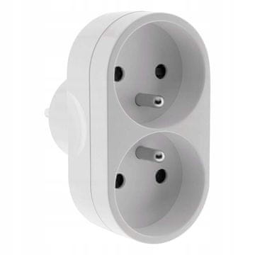 shumee Zenitech stenska električna vtičnica bela