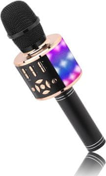 shumee BONAOK 4-v-1 Bluetooth karaoke mikrofon z LED zvočnikom, iOS Android