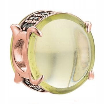 shumee Charms pozlačen kristal iz zelenega kamna z zelenim kristalom 925 SREBRNO